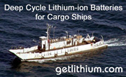 Commercial cargo ship lithium-ion deep cycle and diesel engine starting batterie