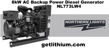 Northern Lights diesel back power or off-grid power AC generator