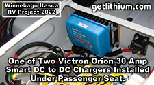 Click on the image for a larger photo of this Lithionics lithium-ion battery installation project on this great Recreational Vehicle