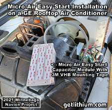 We also installed a Micro-Air soft start module for the air conditioner on the roof