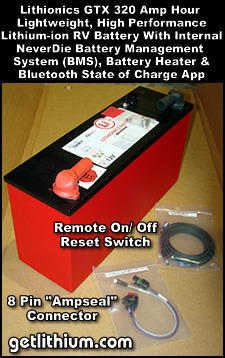 The new Lithionics 320 Amp hour lithium-ion RV battery