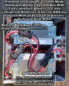 Custom aluminum battery box for the Lithionics lithium-ion battery