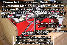 Custom aluminum battery box for the Lithionics lithium-ion battery
