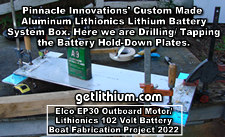 Custom aluminum battery box for the Lithionics lithium-ion battery