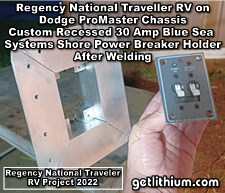 Dodge Promaster RV Lithionics Battery lithium-ion battery installation project photo - custom aluminum fabrication and aluminum welding