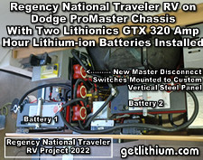 Dodge Promaster RV Lithionics Battery lithium-ion battery installation project photo - job completion photo