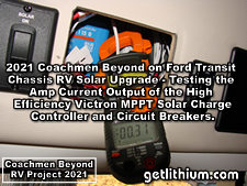 2021 Coachmen Beyond on a Ford Transit Chassis RV Lithionics Battery lithium-ion battery installation project photo - here we are using a special DC 