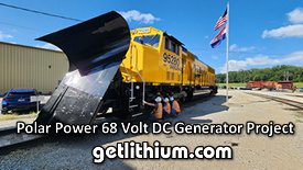 Click on the image for a larger picture of this Polar Power 20kW DC diesel generator snowplow railway project